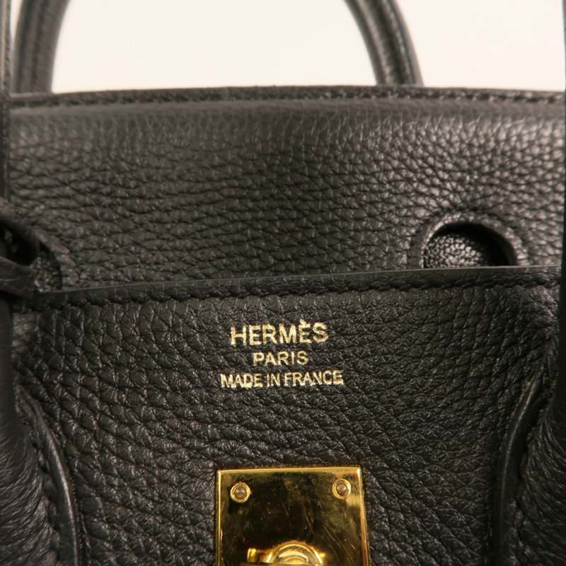 HERMES 【Hermes Fair】Togo皮革Birkin 25金扣手挽袋Noir-5
