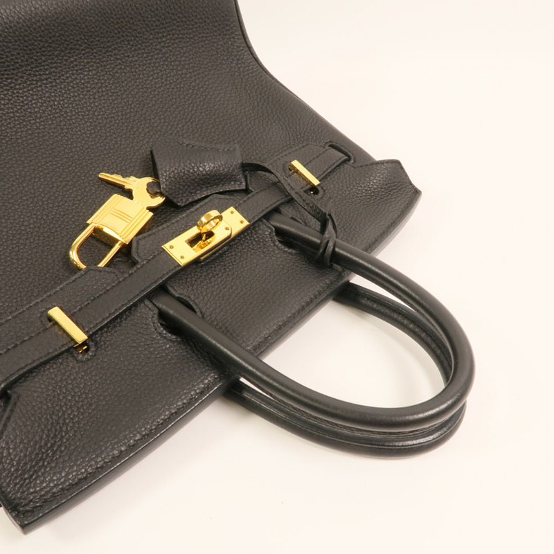 HERMES 【Hermes Fair】Togo皮革Birkin 25金扣手挽袋Noir-7