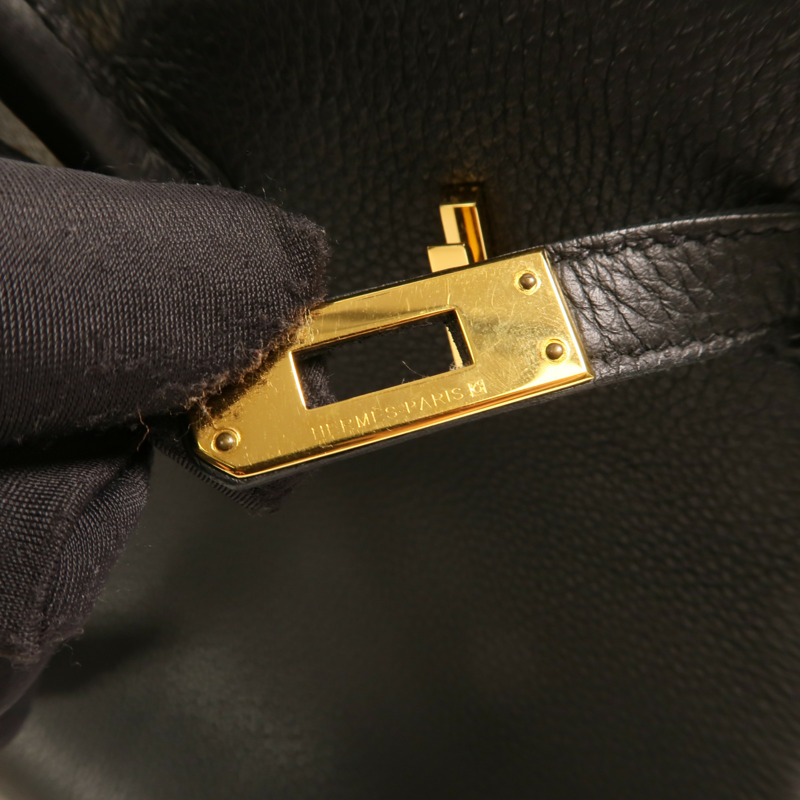 HERMES 【Hermes Fair】Togo皮革Birkin 25金扣手挽袋Noir-8