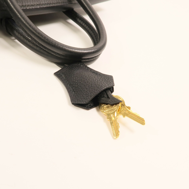 HERMES 【Hermes Fair】Togo皮革Birkin 25金扣手挽袋Noir-9