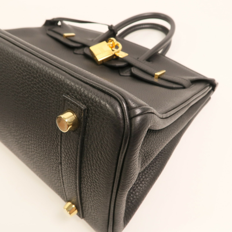 HERMES 【Hermes Fair】Togo皮革Birkin 25金扣手挽袋Noir-12