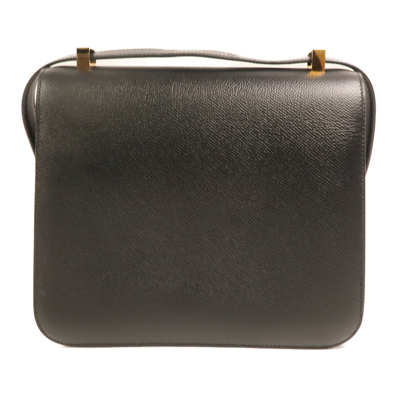HERMES 【Hermes Fair】Epsom皮革Constance 24金扣肩背袋Noir-1
