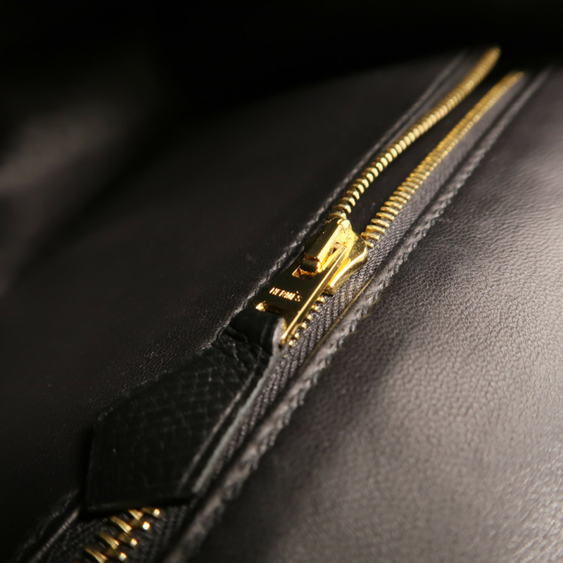 HERMES 【Hermes Fair】Epsom皮革Constance 24金扣肩背袋Noir-11