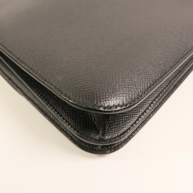 HERMES 【Hermes Fair】Epsom皮革Constance 24金扣肩背袋Noir-15