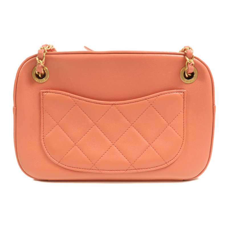 CHANEL 羊皮皮革19 Camera Bag金扣鏈帶肩背袋-1