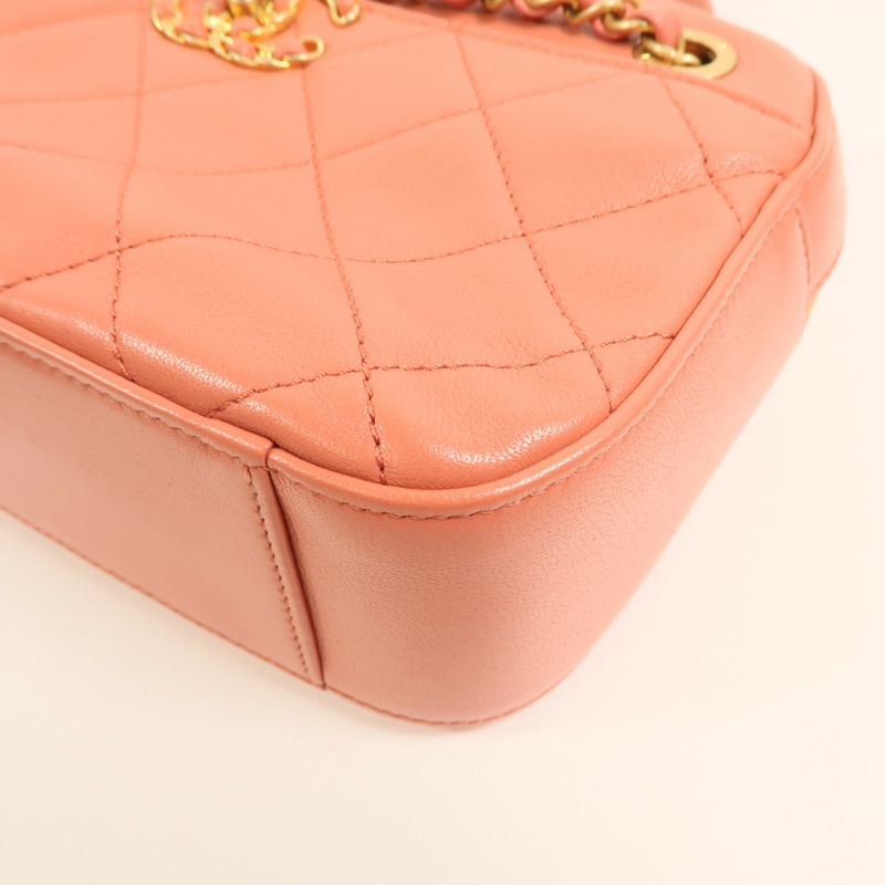 CHANEL 羊皮皮革19 Camera Bag金扣鏈帶肩背袋-11