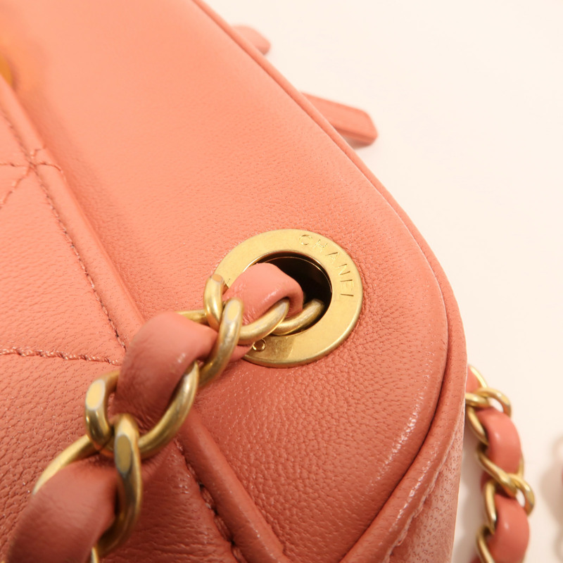 CHANEL 羊皮皮革19 Camera Bag金扣鏈帶肩背袋-15