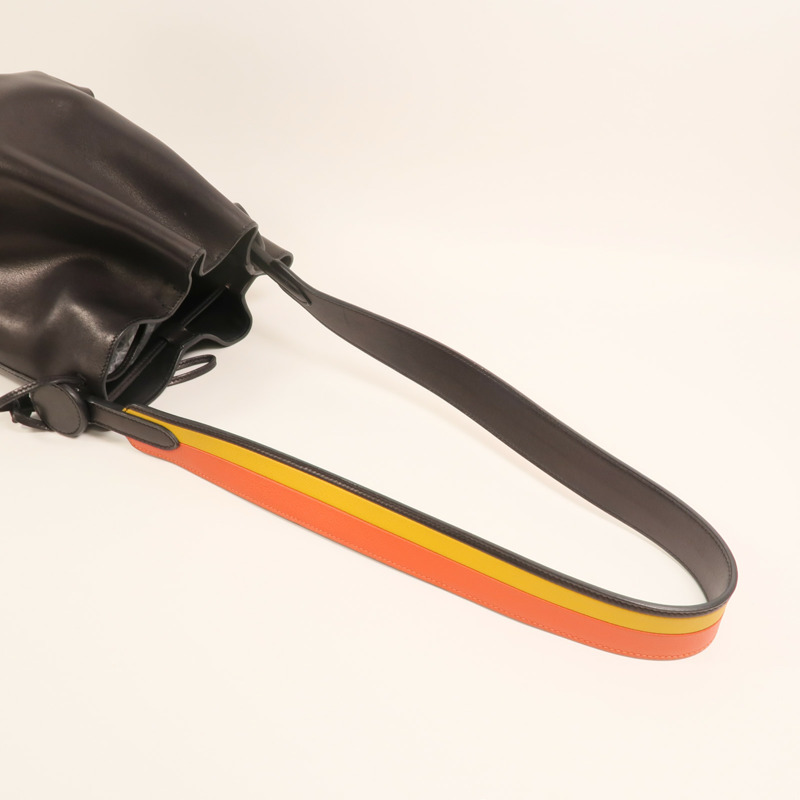 HERMES 【Hermes Fair】Swift皮革Licol 19肩背袋Noir-7