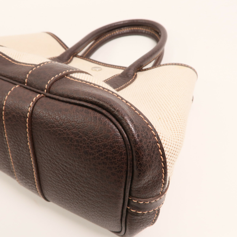 HERMES 【Hermes Fair】帆布Mini Garden Party銀扣手挽袋-9