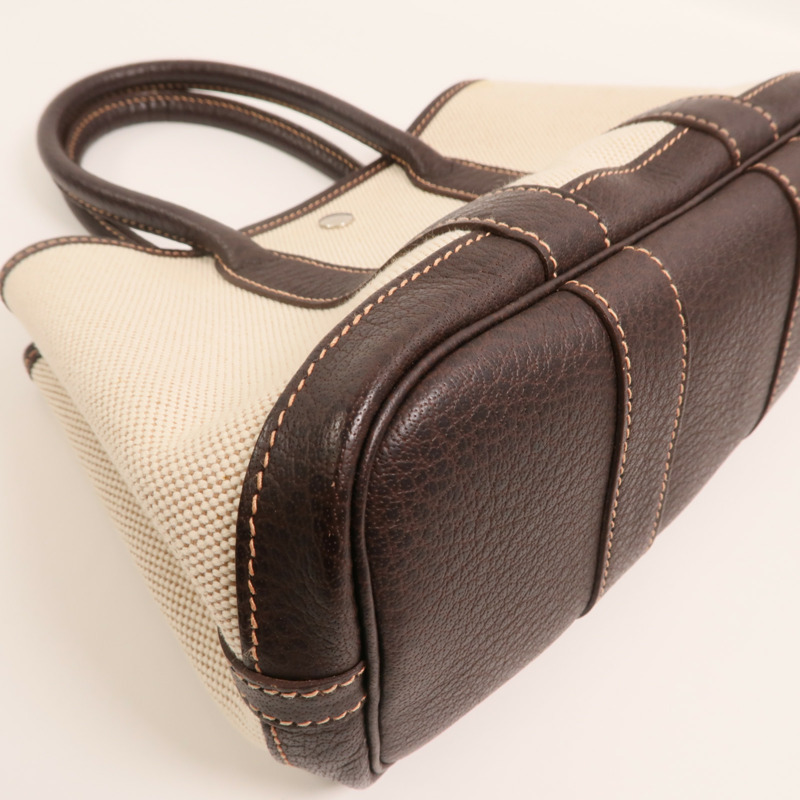 HERMES 【Hermes Fair】帆布Mini Garden Party銀扣手挽袋-10