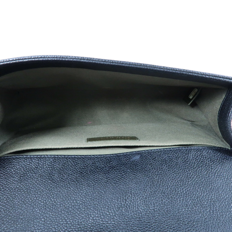 CHANEL 牛皮皮革Boy 25金扣鏈帶肩背袋-11