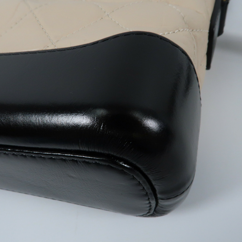 CHANEL 牛皮皮革Gabrielle Small鏈帶肩背袋-7