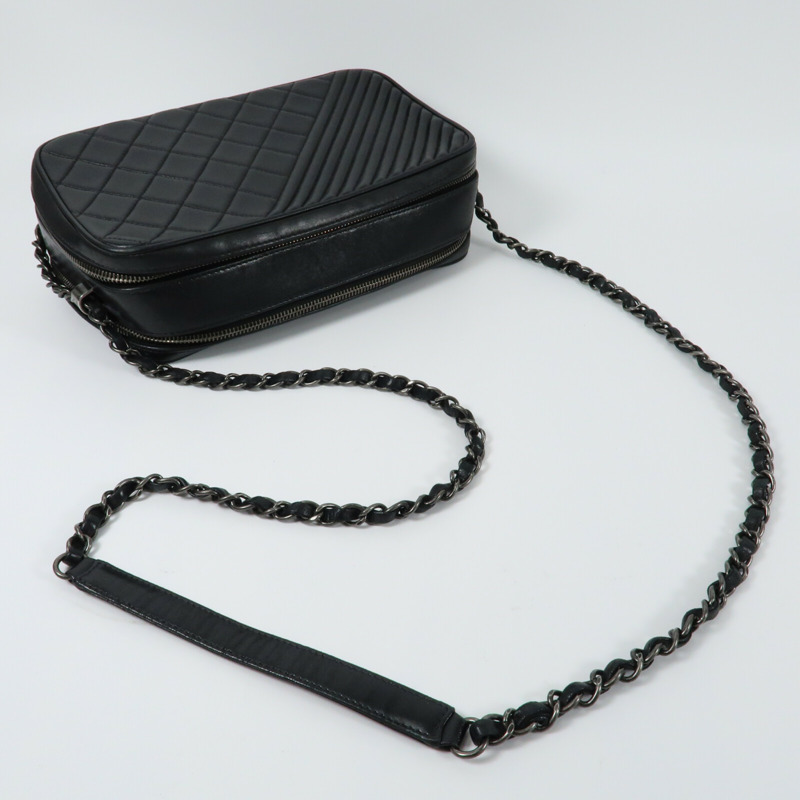 CHANEL 羊皮皮革Camera Bag鏈帶肩背袋-10