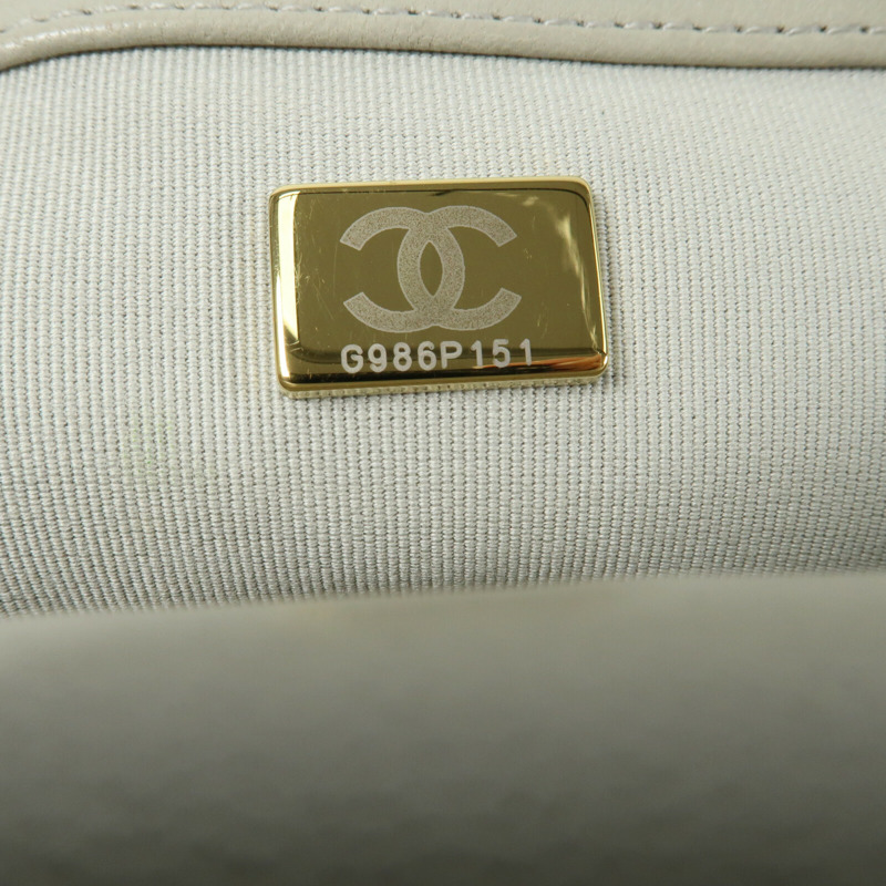 CHANEL 羊皮皮革Chanel 19鏈帶手挽肩背兩用袋-12