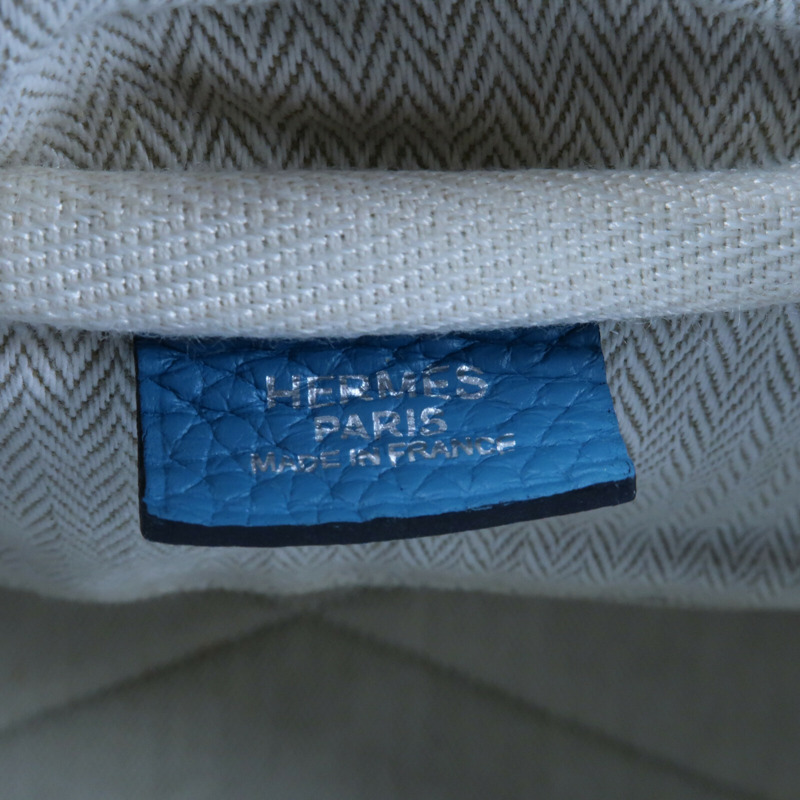 HERMES 【Hermes Fair】Clemence皮革Victoria 35銀扣肩背袋-10