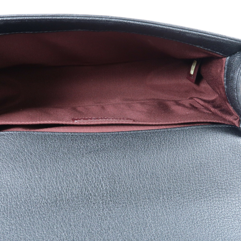 CHANEL 牛皮皮革Boy 25鏈帶肩背袋-14