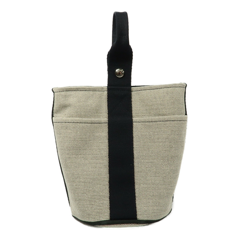 HERMES 【Hermes Fair】帆布Saxo MM銀扣手挽袋-1