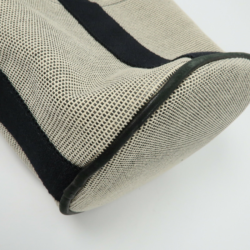 HERMES 【Hermes Fair】帆布Saxo MM銀扣手挽袋-4