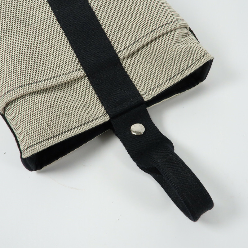 HERMES 【Hermes Fair】帆布Saxo MM銀扣手挽袋-8