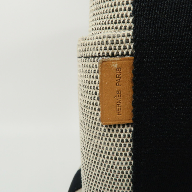 HERMES 【Hermes Fair】帆布Saxo MM銀扣手挽袋-9