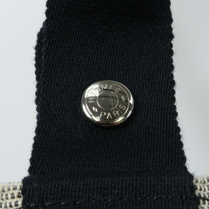 HERMES 【Hermes Fair】帆布Saxo MM銀扣手挽袋-10