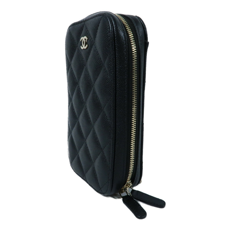 CHANEL 牛皮皮革Phone Bag金扣鏈帶肩背袋-2
