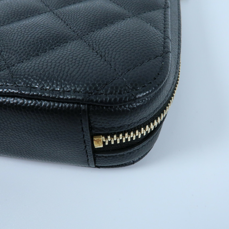 CHANEL 牛皮皮革Phone Bag金扣鏈帶肩背袋-7