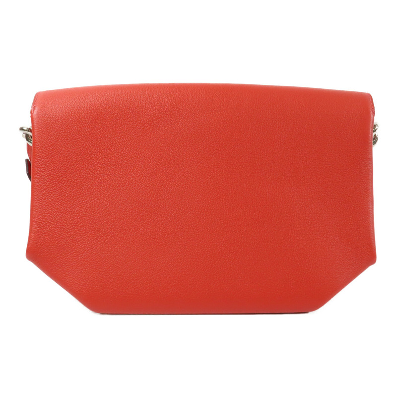 HERMES 【Hermes Fair】Novillo皮革Opli 28銀扣肩背袋Geranium/Rose Azalee-1