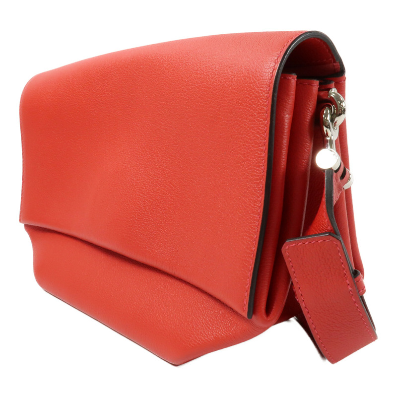 HERMES 【Hermes Fair】Novillo皮革Opli 28銀扣肩背袋Geranium/Rose Azalee-2