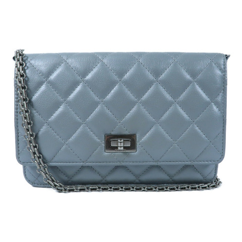 CHANEL 牛皮皮革WOC Wallet On Chain銀扣鏈帶肩背袋