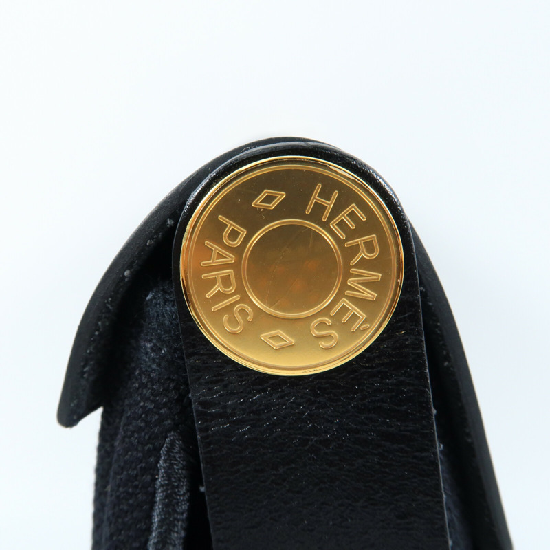 HERMES 【Hermes Fair】帆布Mini Herbag金扣肩背袋Noir-13