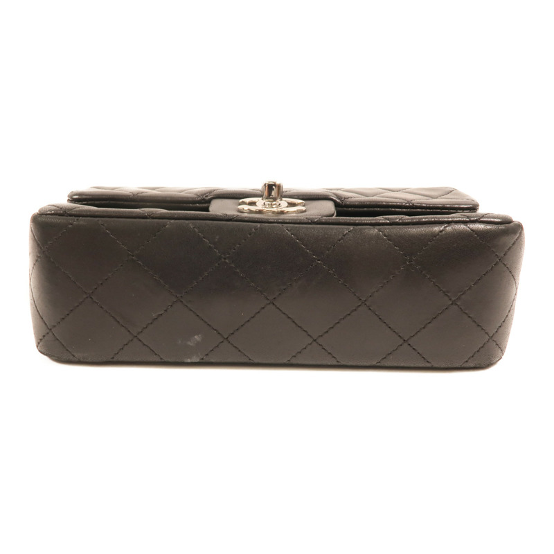 CHANEL 羊皮皮革Mini Classic 20銀扣鏈帶肩背袋-3