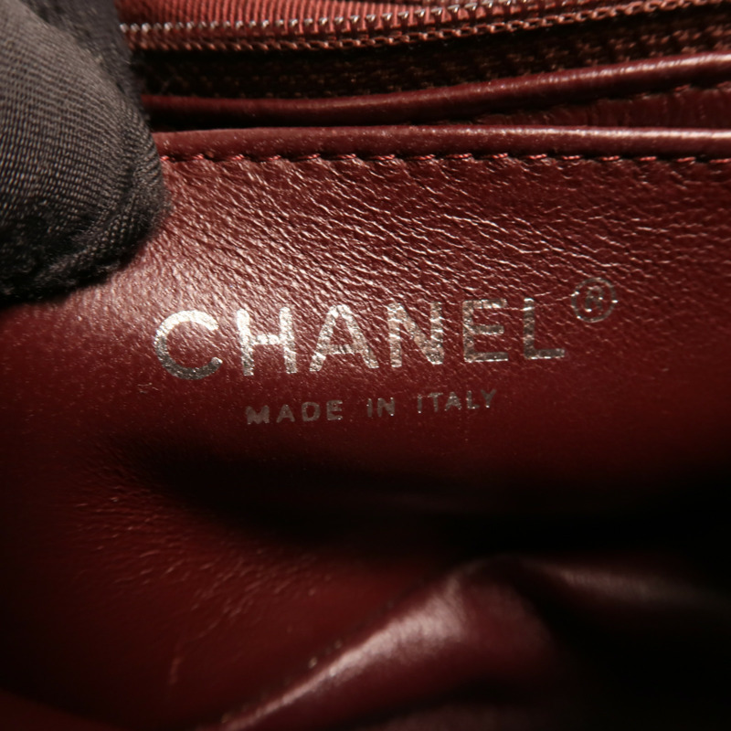 CHANEL 羊皮皮革Mini Classic 20銀扣鏈帶肩背袋-5