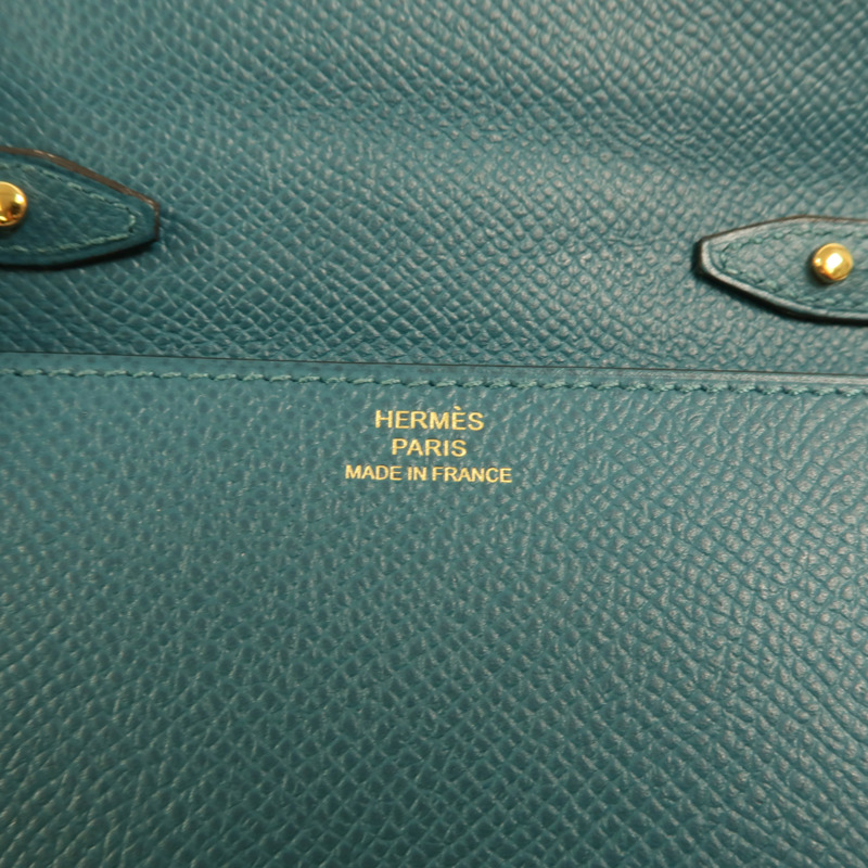 HERMES 【Hermes Fair】Epsom皮革Clic 16金扣肩背袋Malachite-5