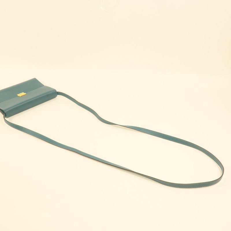 HERMES 【Hermes Fair】Epsom皮革Clic 16金扣肩背袋Malachite-7