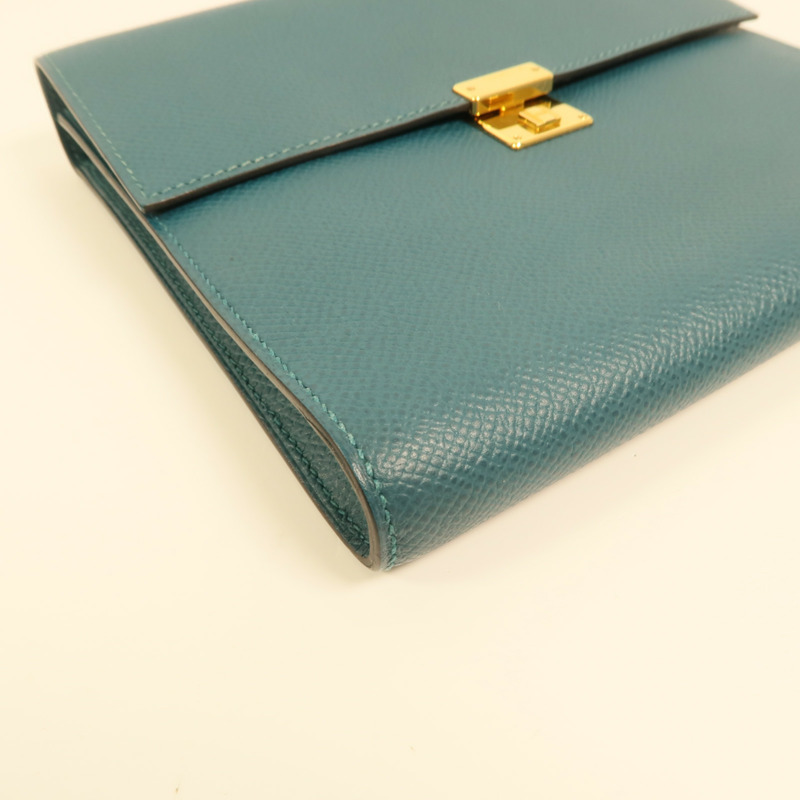 HERMES 【Hermes Fair】Epsom皮革Clic 16金扣肩背袋Malachite-10