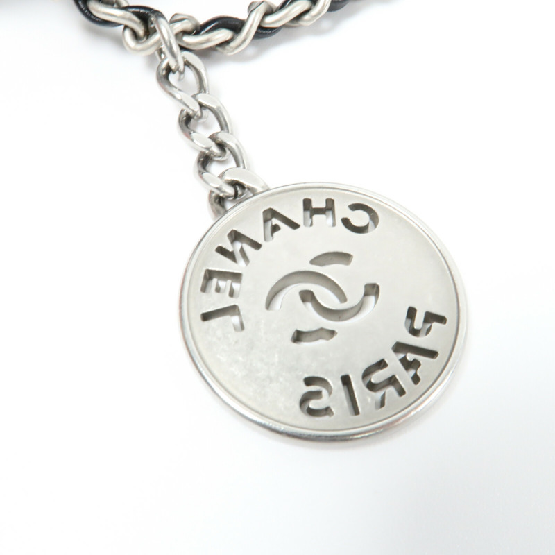 CHANEL 牛皮皮革Mini 22銀扣手挽肩背兩用袋-13