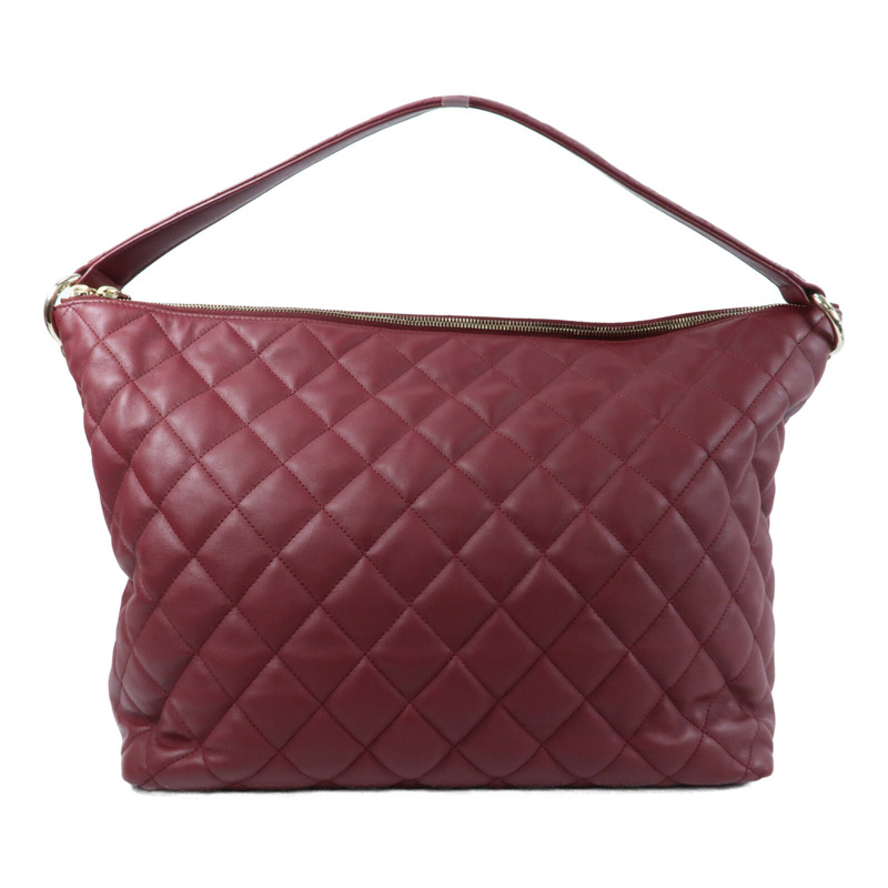 CHANEL 牛皮皮革Maxi Hobo金扣肩背袋-1