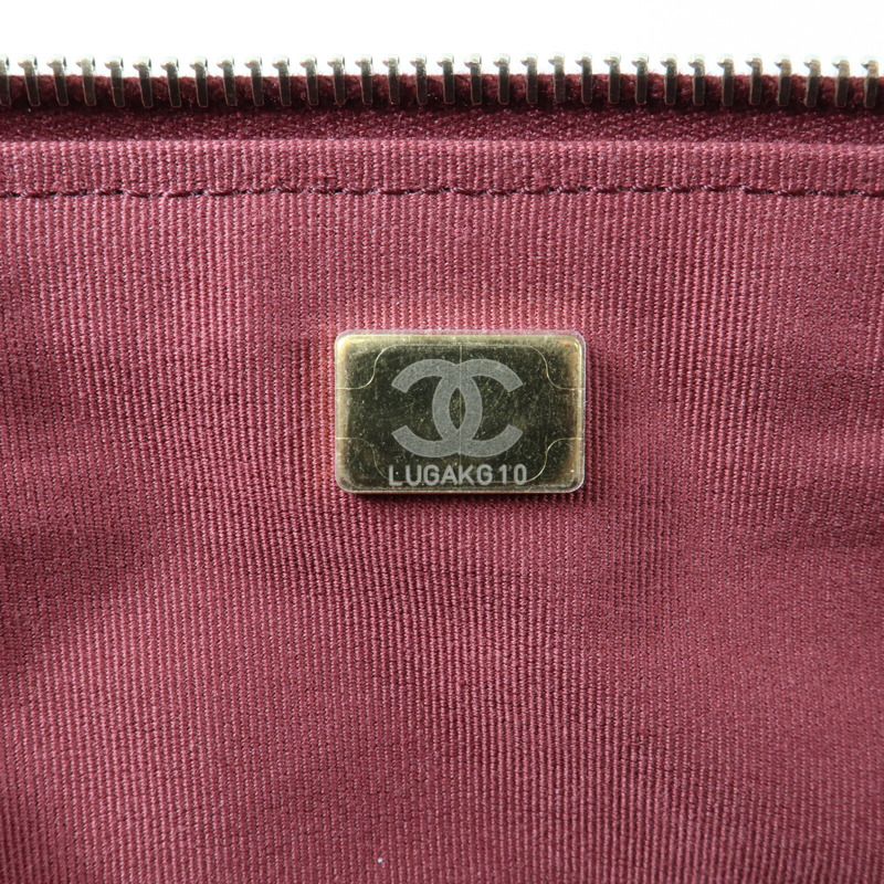 CHANEL 牛皮皮革Maxi Hobo金扣肩背袋-11