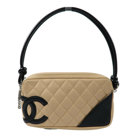 CHANEL 牛皮皮革Cambon Small Rectangle銀扣手挽袋
