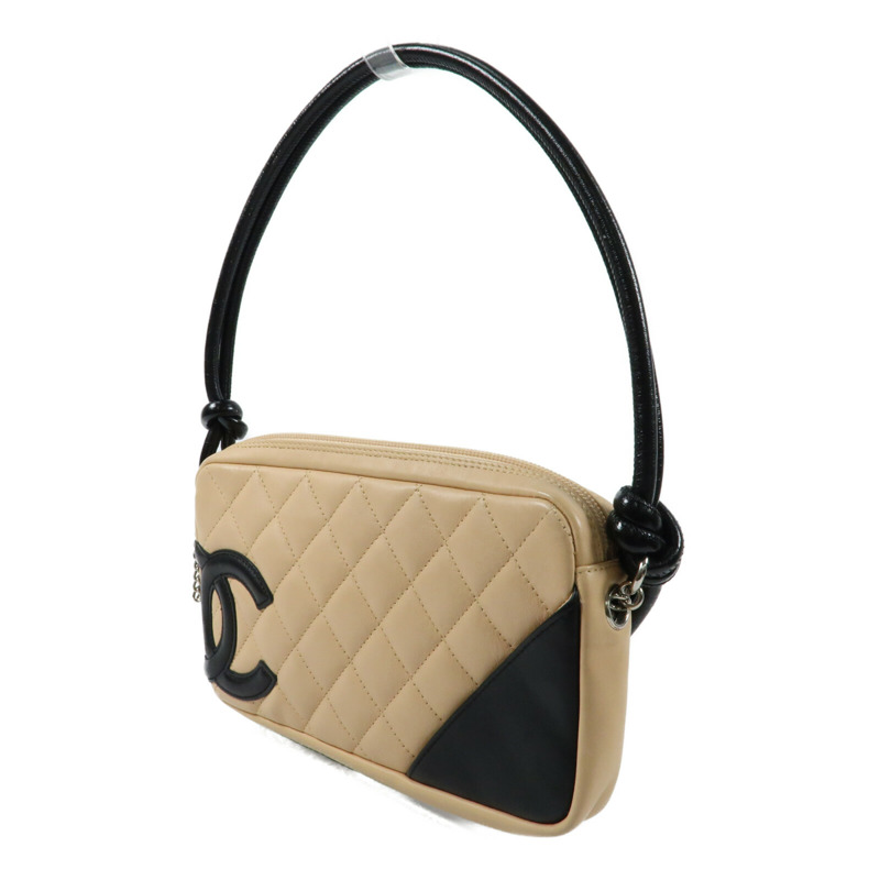 CHANEL 牛皮皮革Cambon Small Rectangle銀扣手挽袋-2