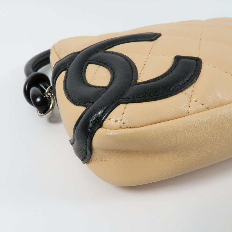 CHANEL 牛皮皮革Cambon Small Rectangle銀扣手挽袋-4