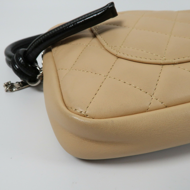 CHANEL 牛皮皮革Cambon Small Rectangle銀扣手挽袋-6