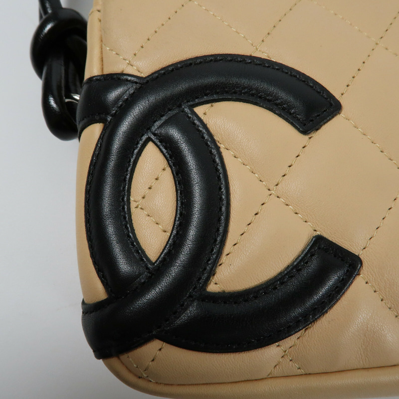 CHANEL 牛皮皮革Cambon Small Rectangle銀扣手挽袋-9