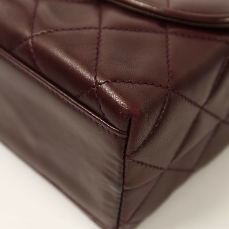 CHANEL 羊皮皮革Vintage Shoulder Bag金扣肩背袋-13