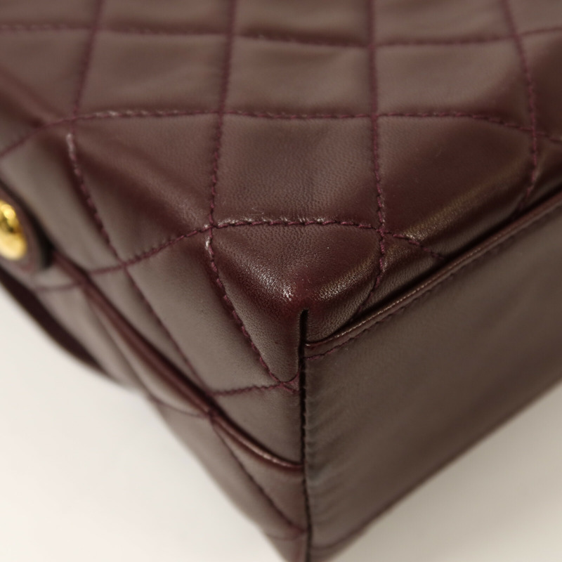 CHANEL 羊皮皮革Vintage Shoulder Bag金扣肩背袋-14