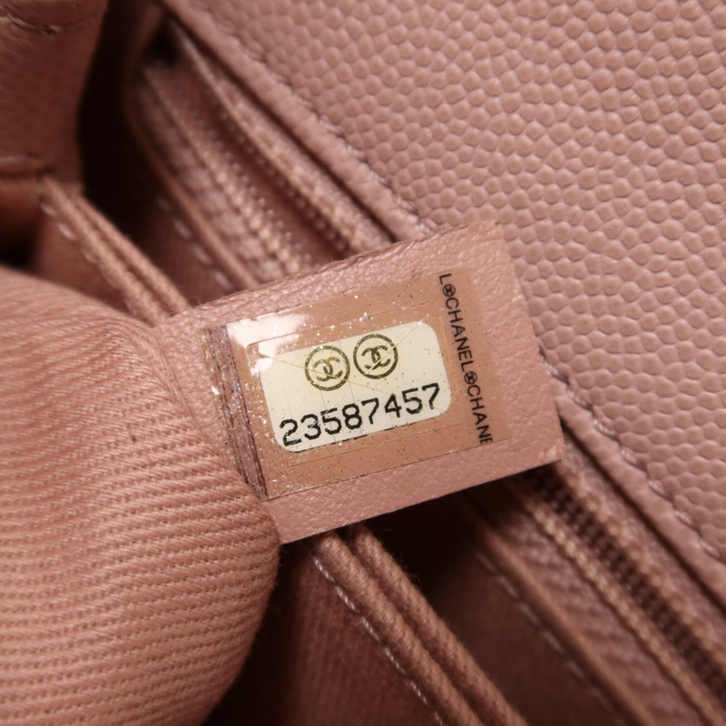 CHANEL 牛皮皮革Coco Handle銀扣鏈帶手挽肩背兩用袋-6