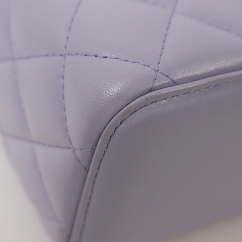 CHANEL 羊皮皮革Vanity Case金扣鏈帶手挽肩背兩用袋-11