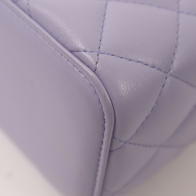 CHANEL 羊皮皮革Vanity Case金扣鏈帶手挽肩背兩用袋-12