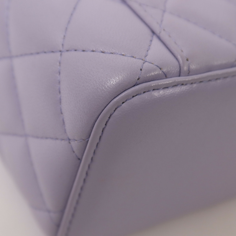 CHANEL 羊皮皮革Vanity Case金扣鏈帶手挽肩背兩用袋-13